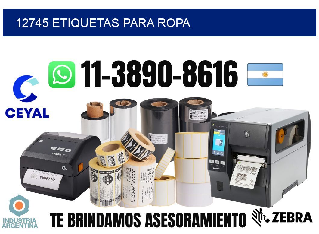12745 etiquetas para ropa