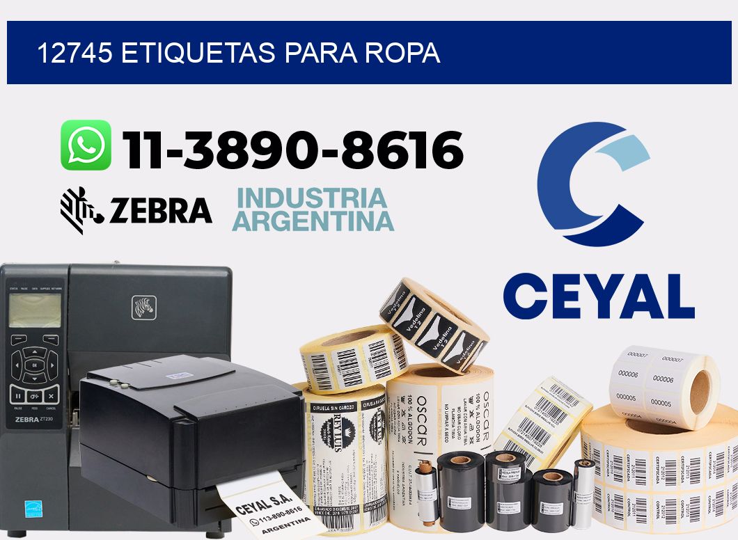 12745 etiquetas para ropa