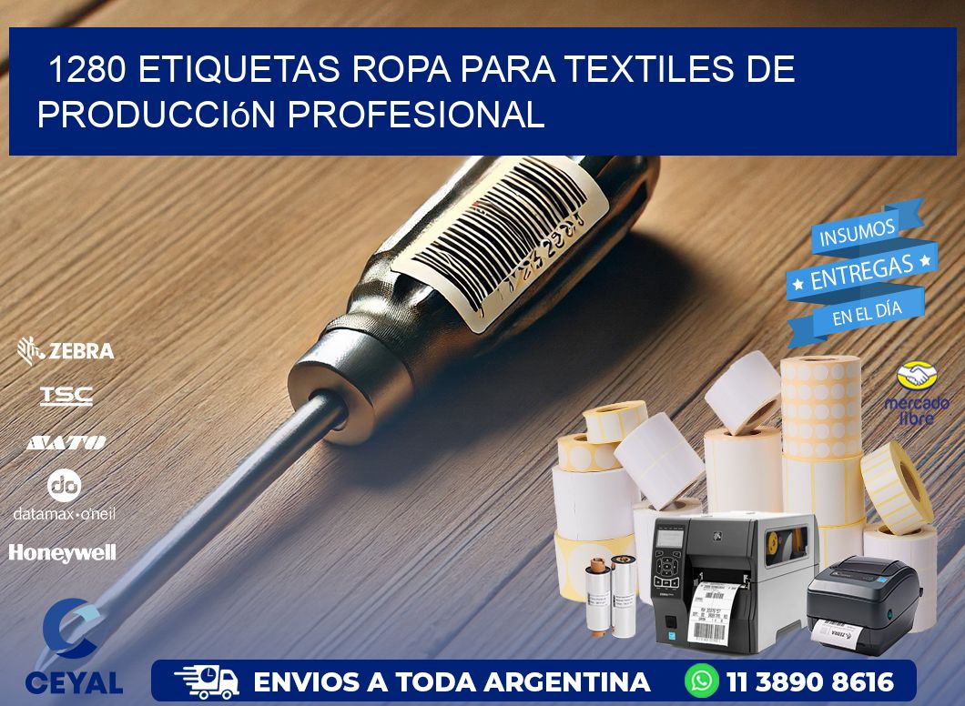 1280 Etiquetas ropa para textiles de producción profesional