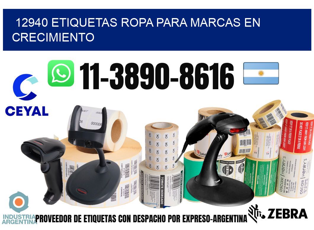 12940 Etiquetas ropa para marcas en crecimiento