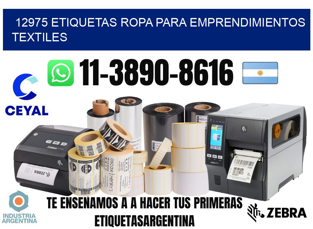 12975 Etiquetas ropa para emprendimientos textiles