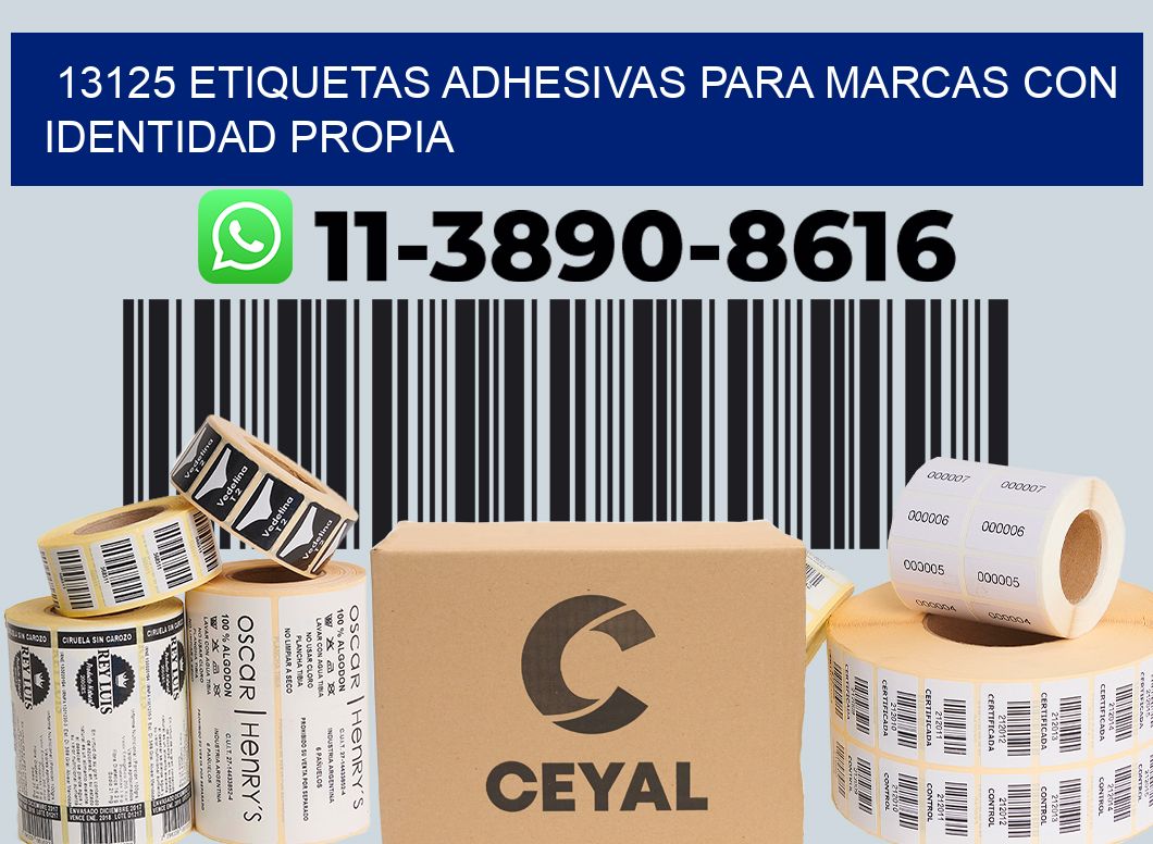 13125 Etiquetas adhesivas para marcas con identidad propia