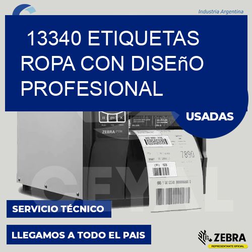 13340 Etiquetas ropa con diseño profesional