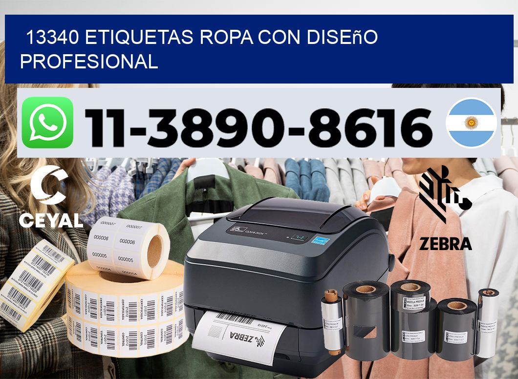 13340 Etiquetas ropa con diseño profesional