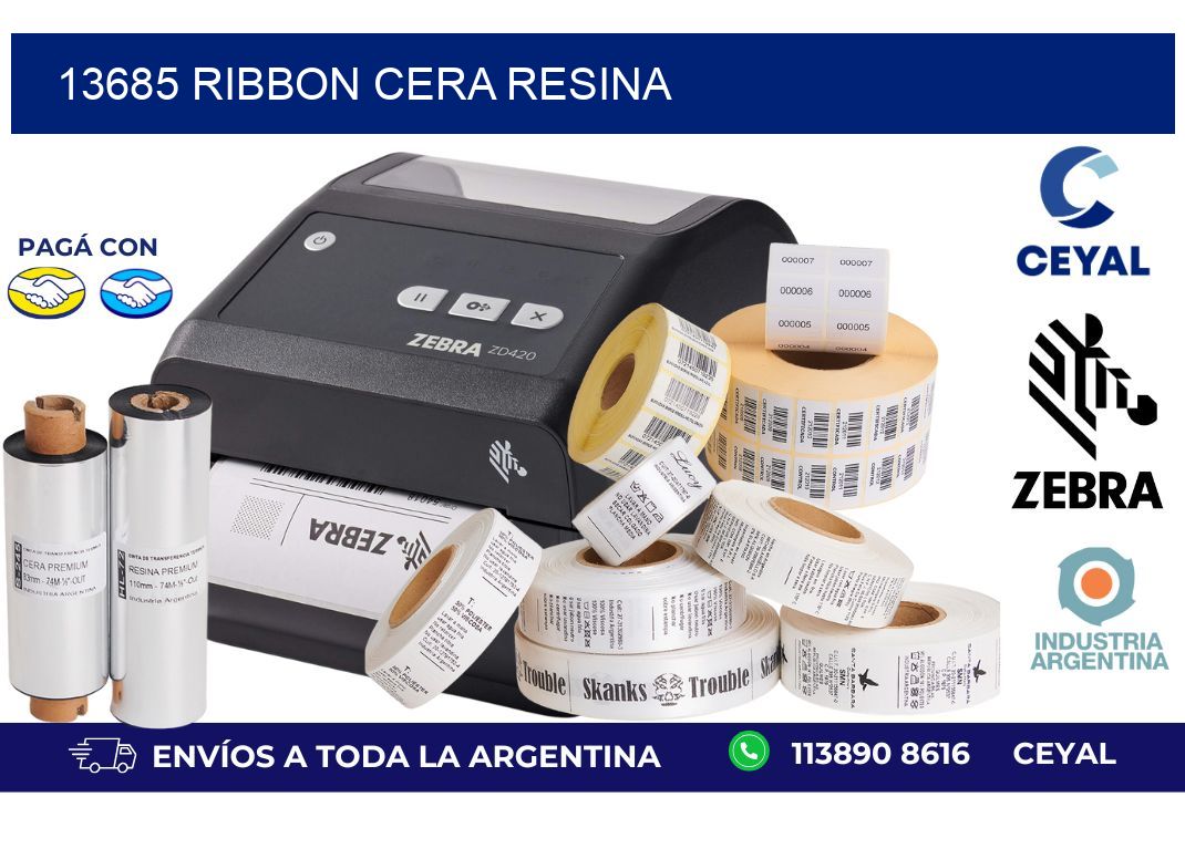 13685 ribbon cera resina