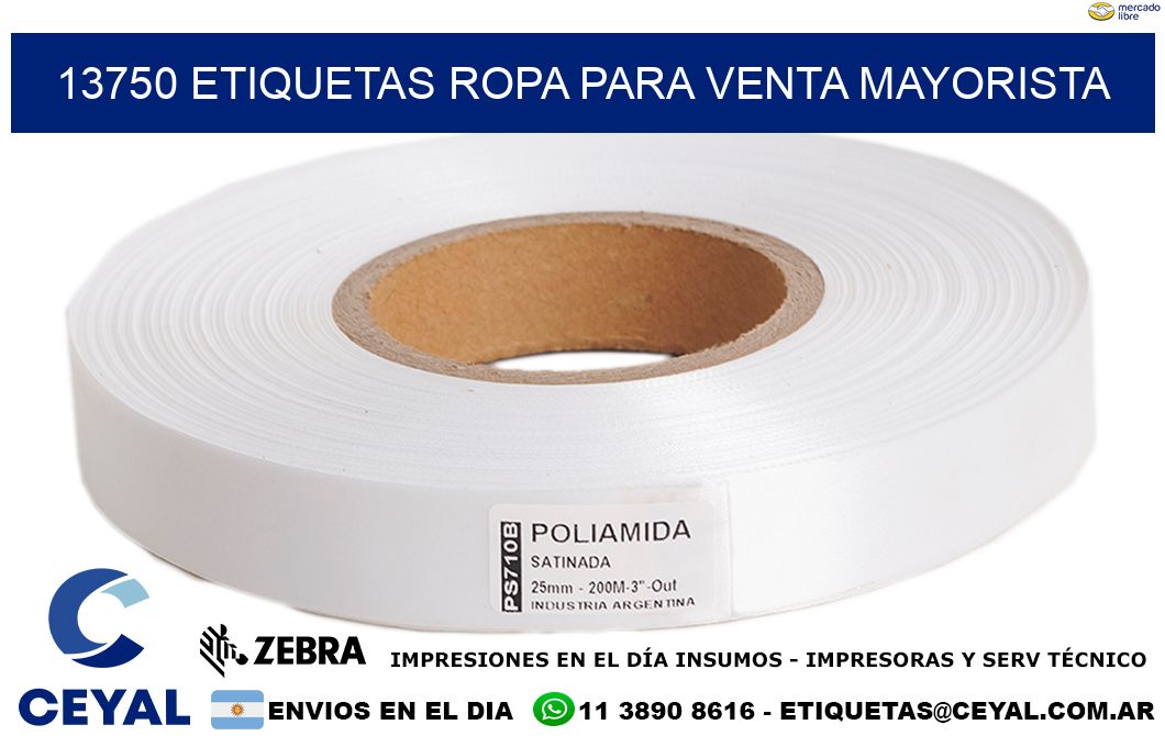 13750 Etiquetas ropa para venta mayorista