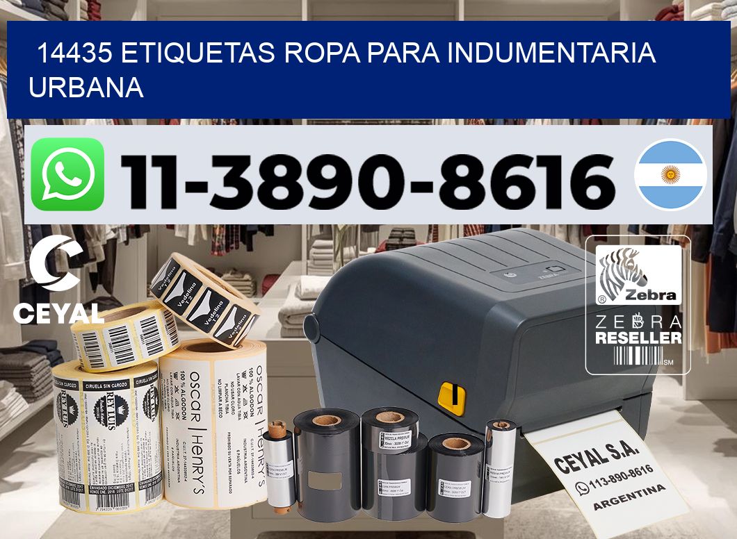 14435 Etiquetas ropa para indumentaria urbana
