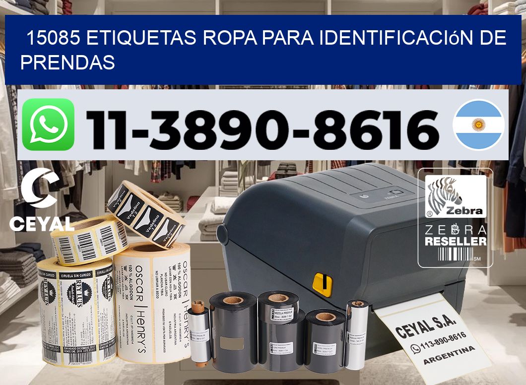 15085 Etiquetas ropa para identificación de prendas
