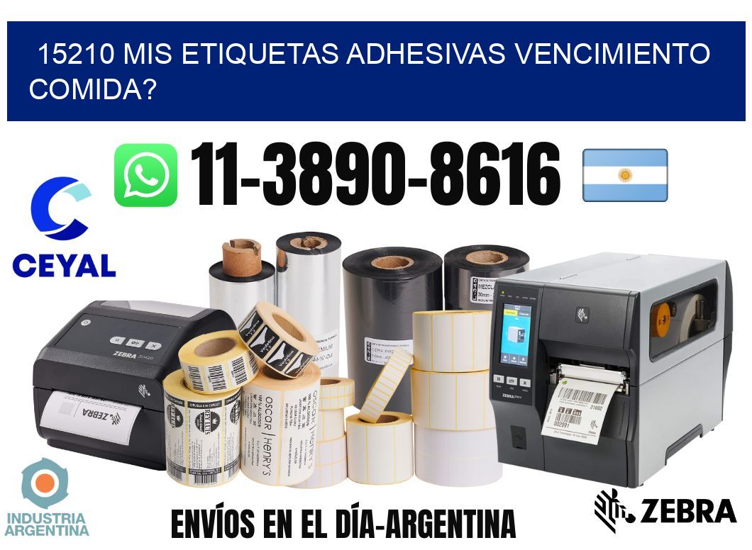 15210 mis etiquetas adhesivas vencimiento comida?