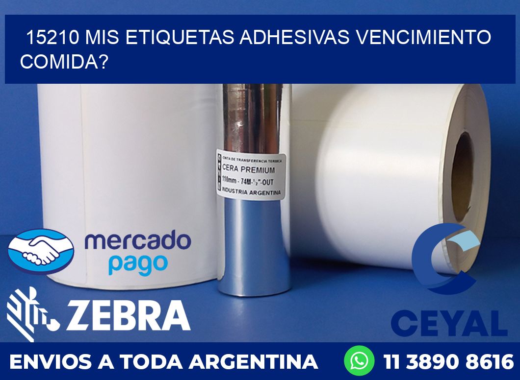 15210 mis etiquetas adhesivas vencimiento comida?