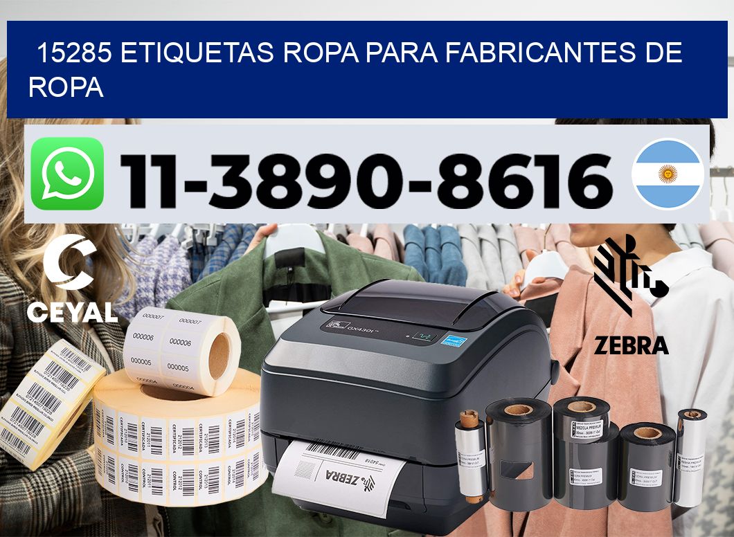15285 Etiquetas ropa para fabricantes de ropa