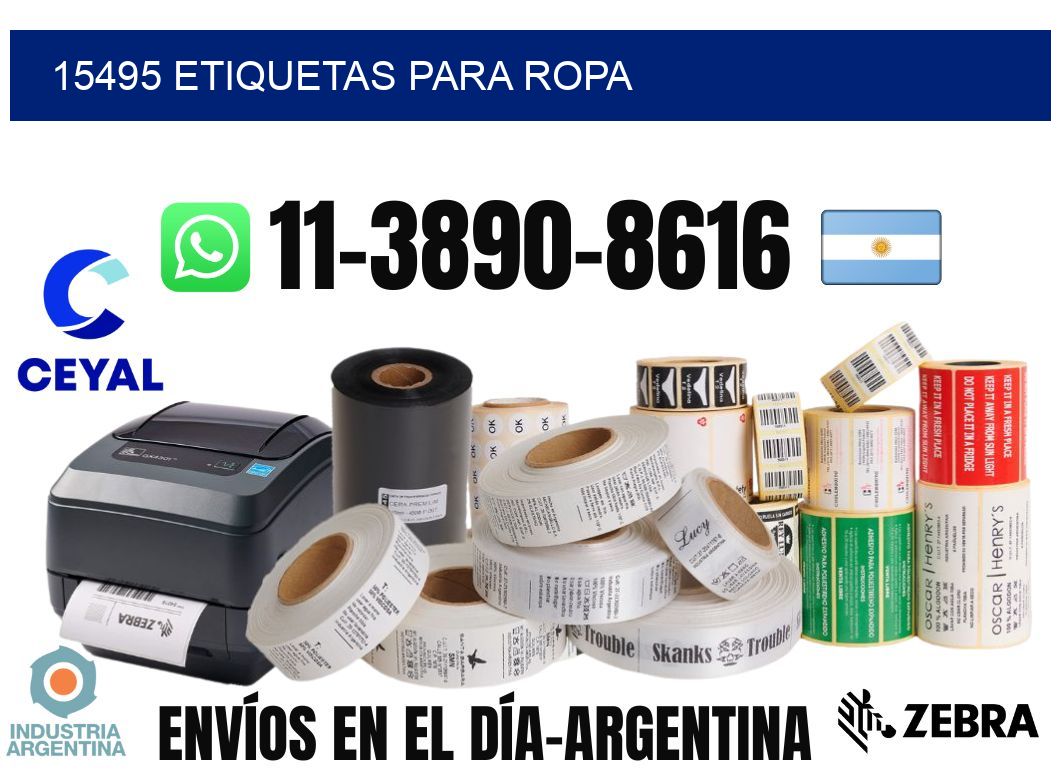 15495 etiquetas para ropa