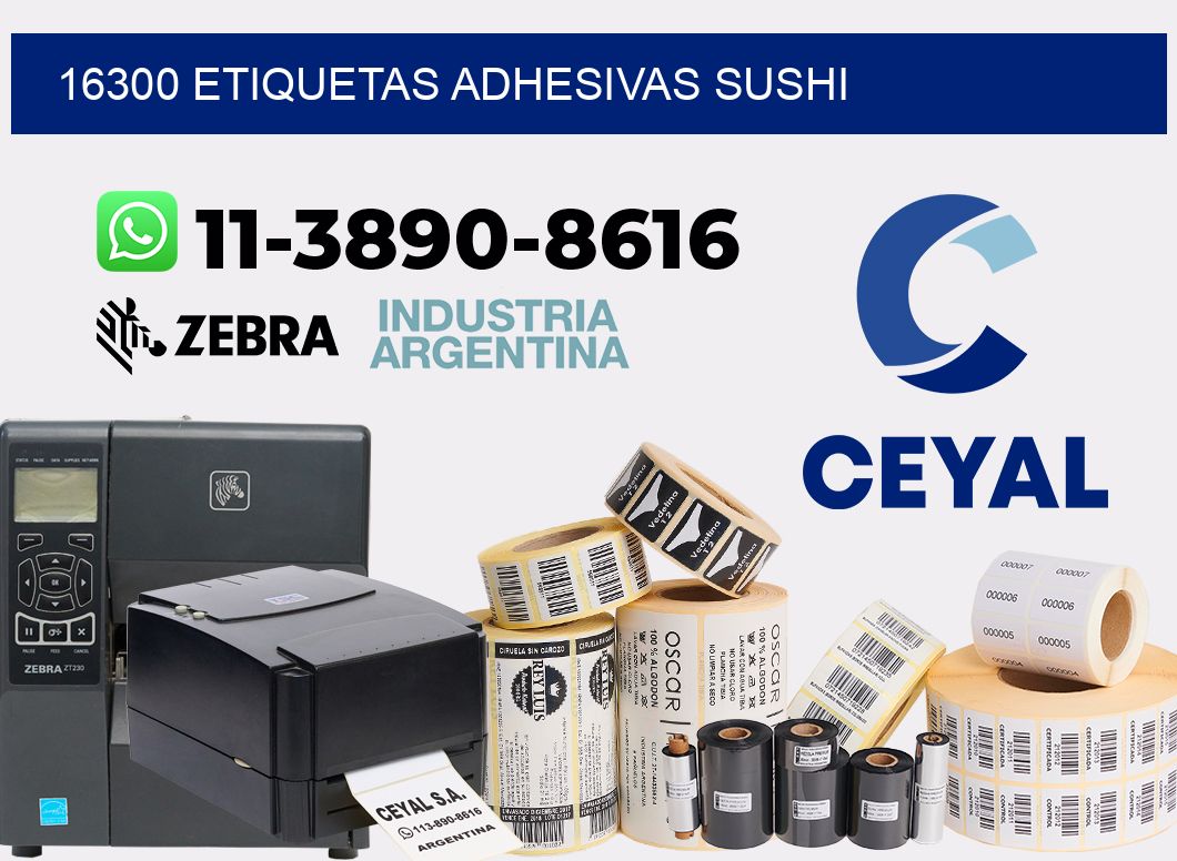 16300 etiquetas adhesivas sushi