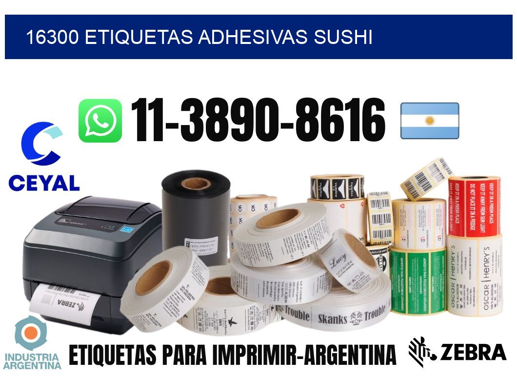 16300 etiquetas adhesivas sushi
