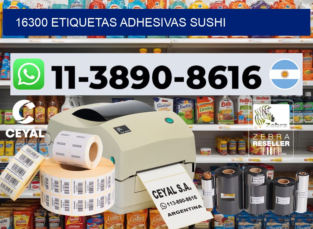16300 etiquetas adhesivas sushi