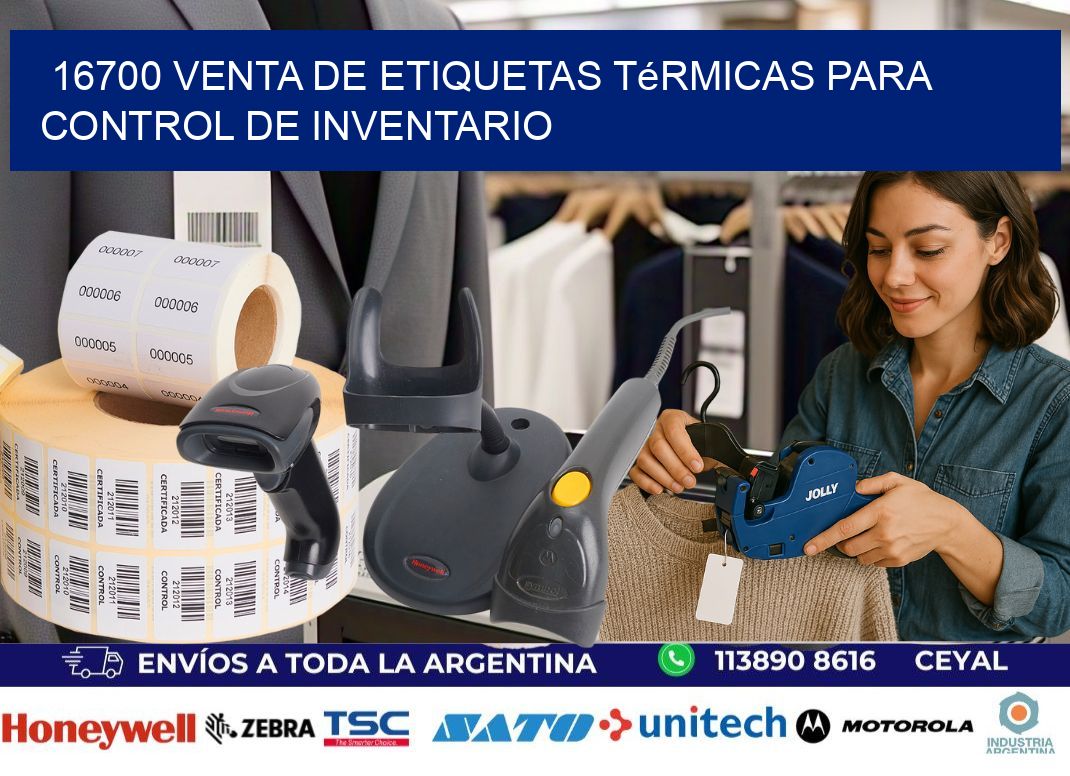 16700 venta de etiquetas térmicas para control de inventario