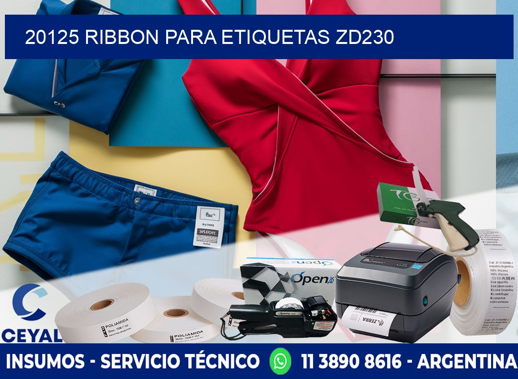 20125 ribbon para etiquetas zd230
