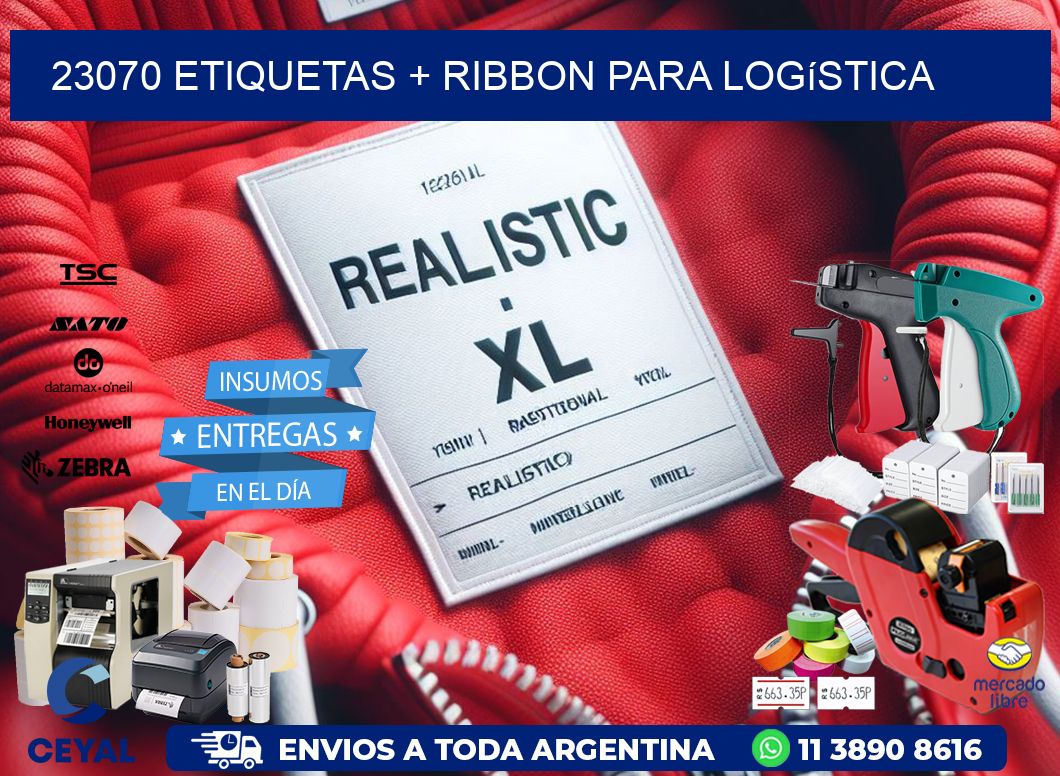 23070 etiquetas + ribbon para logística