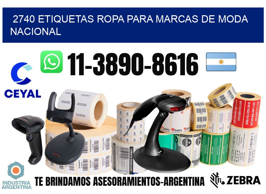 2740 Etiquetas ropa para marcas de moda nacional