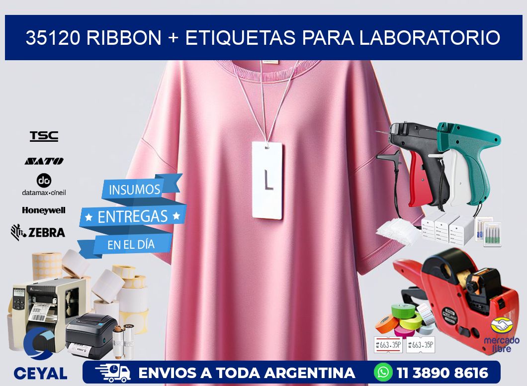 35120 ribbon + etiquetas para laboratorio