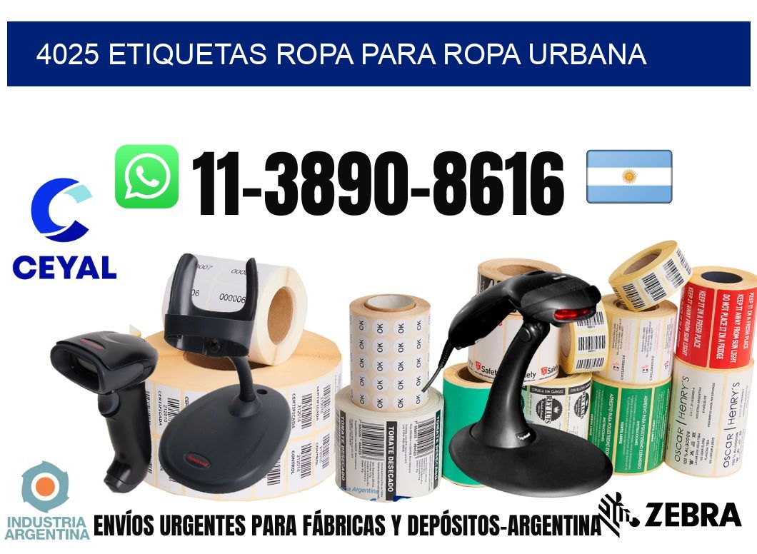 4025 Etiquetas ropa para ropa urbana