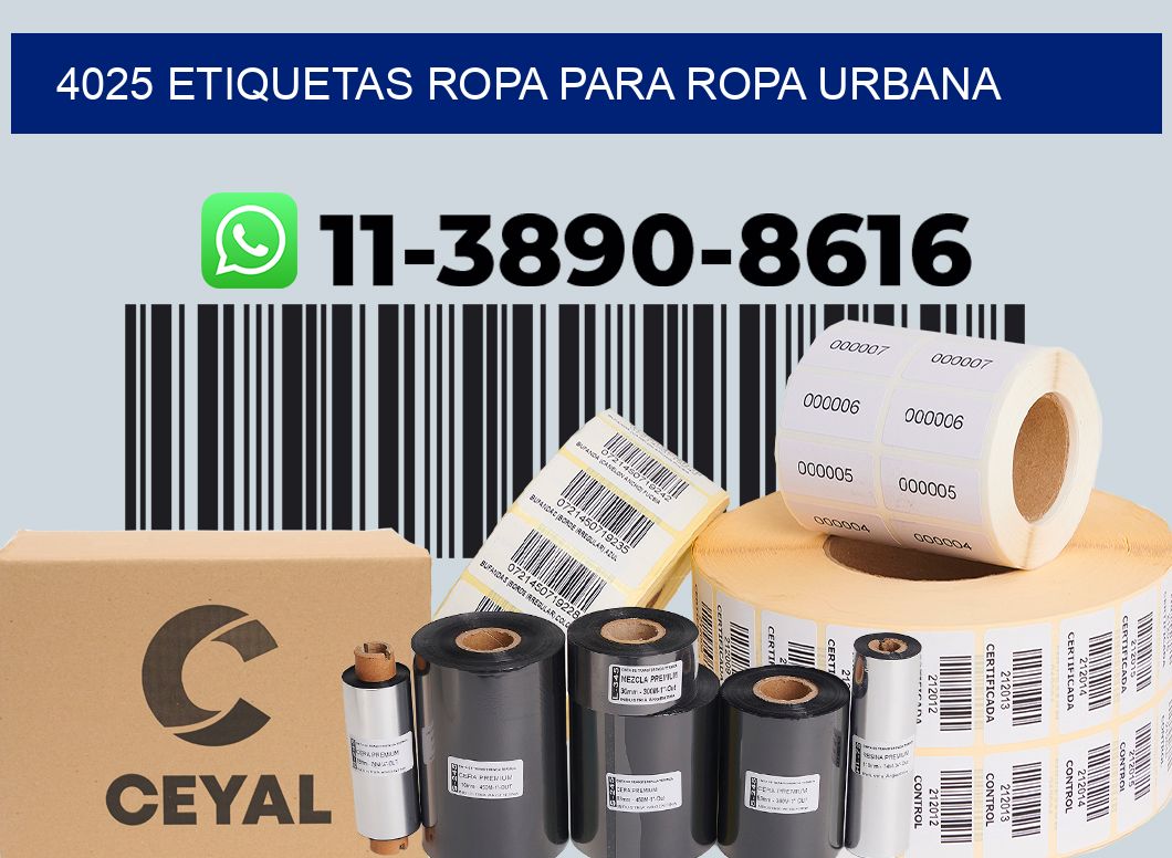 4025 Etiquetas ropa para ropa urbana
