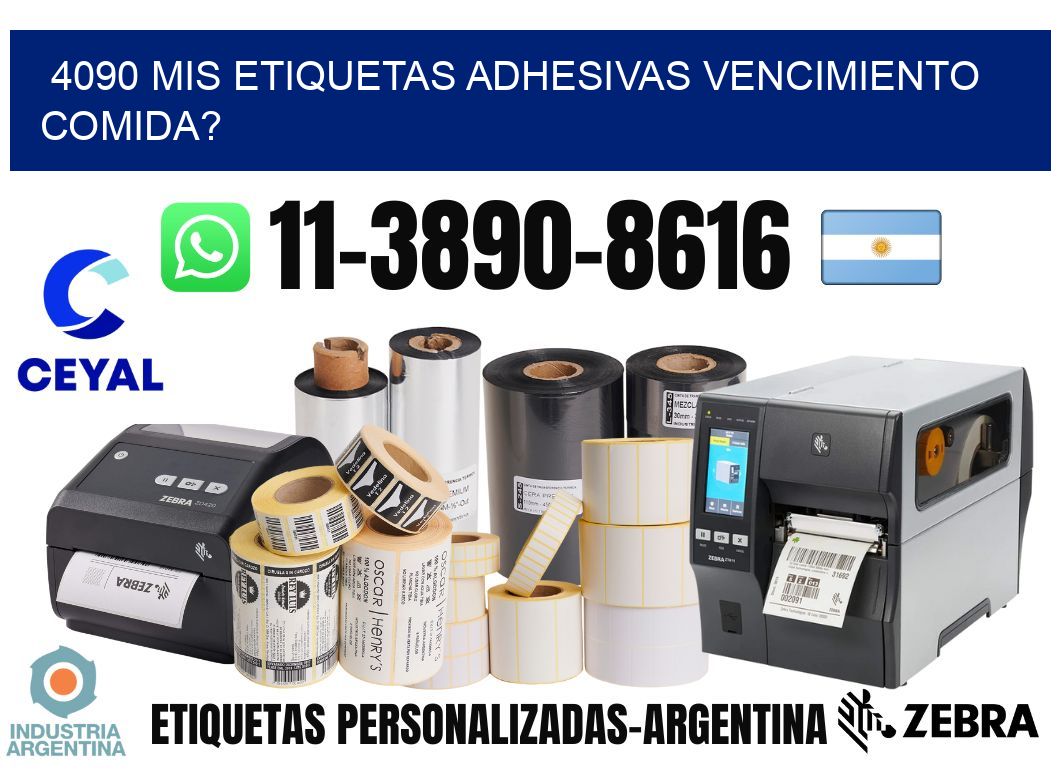 4090 mis etiquetas adhesivas vencimiento comida?