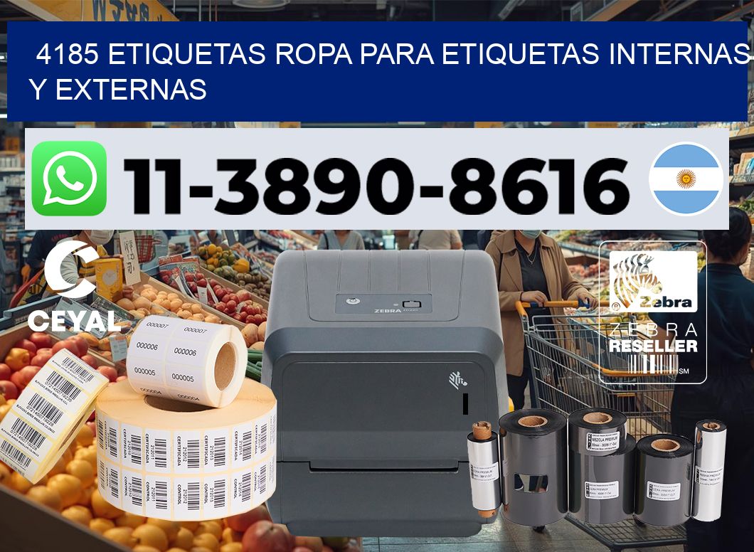 4185 Etiquetas ropa para etiquetas internas y externas