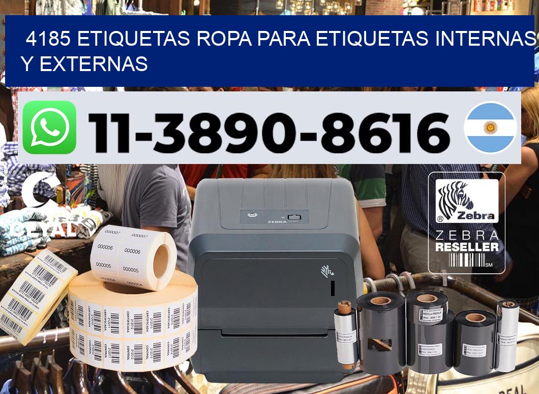 4185 Etiquetas ropa para etiquetas internas y externas
