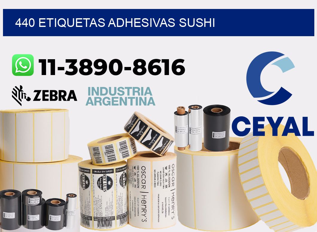 440 etiquetas adhesivas sushi