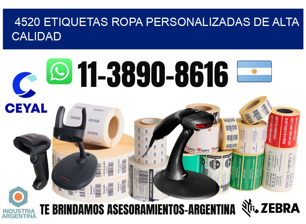 4520 Etiquetas ropa personalizadas de alta calidad