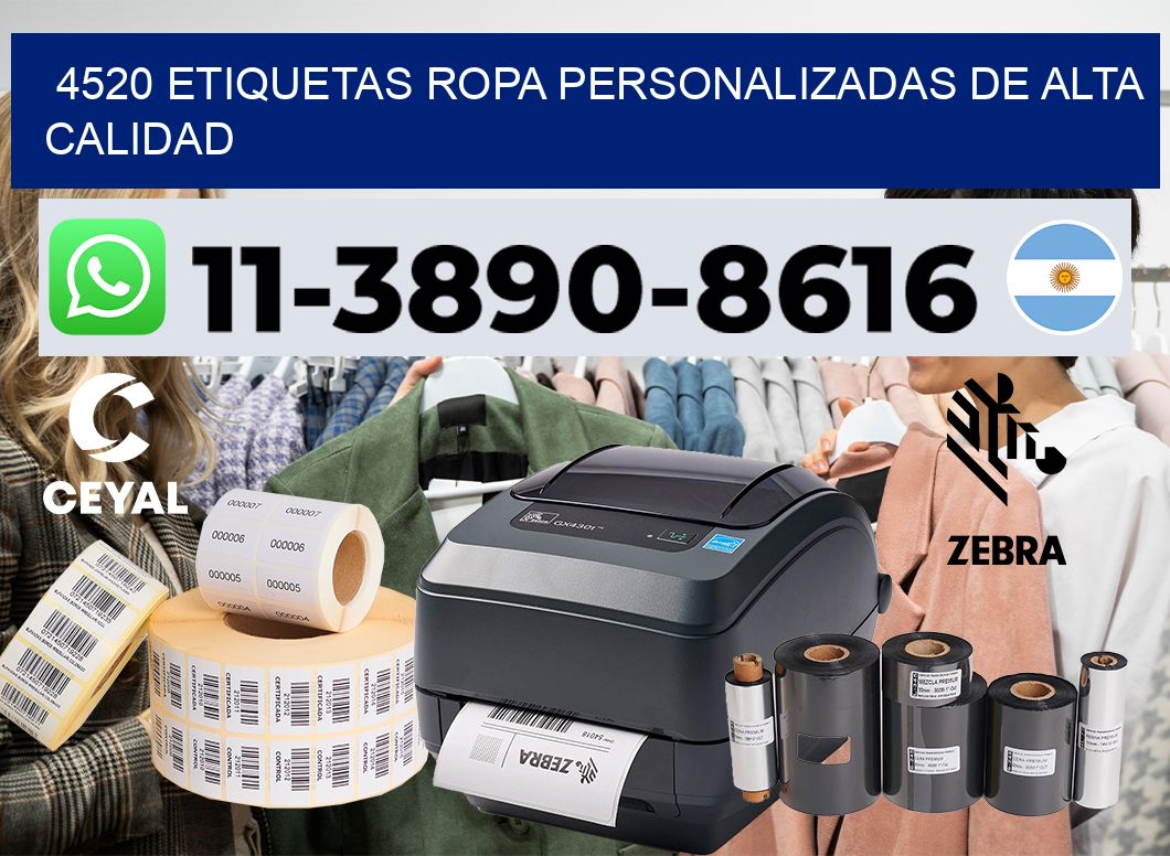 4520 Etiquetas ropa personalizadas de alta calidad