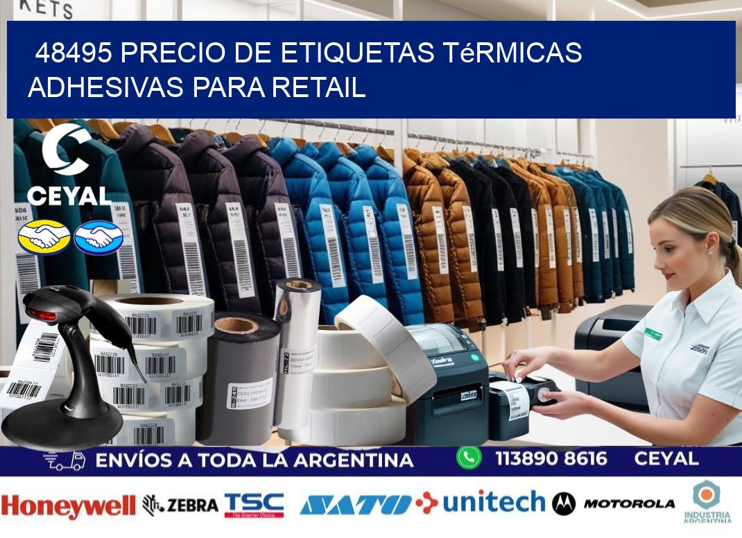 48495 precio de etiquetas térmicas adhesivas para retail