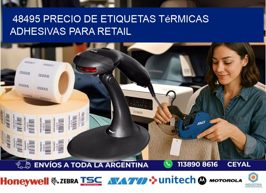 48495 precio de etiquetas térmicas adhesivas para retail