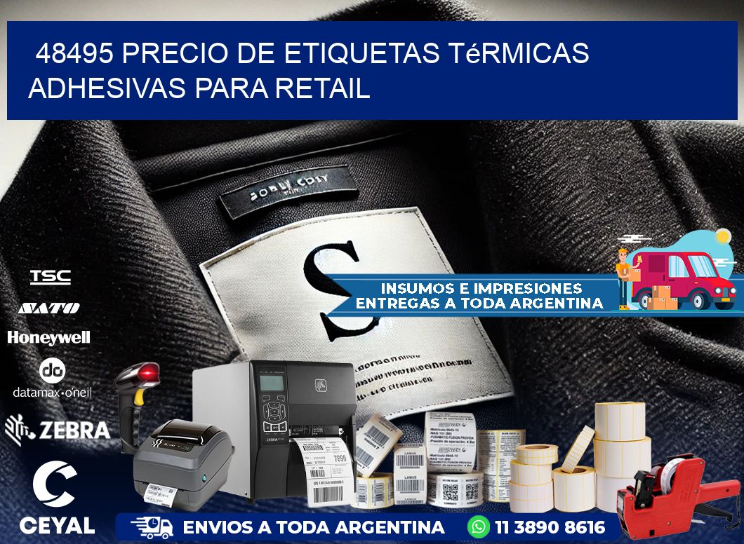 48495 precio de etiquetas térmicas adhesivas para retail