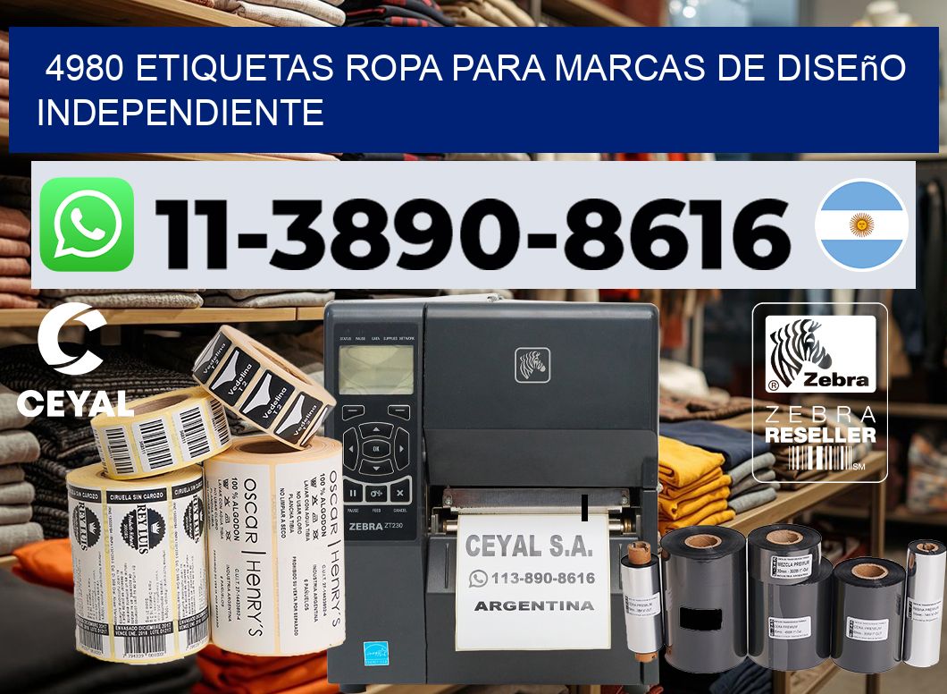 4980 Etiquetas ropa para marcas de diseño independiente
