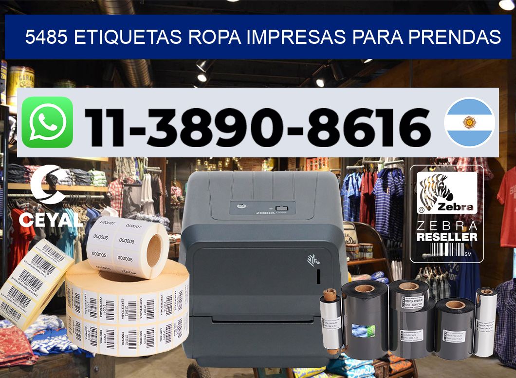5485 Etiquetas ropa impresas para prendas