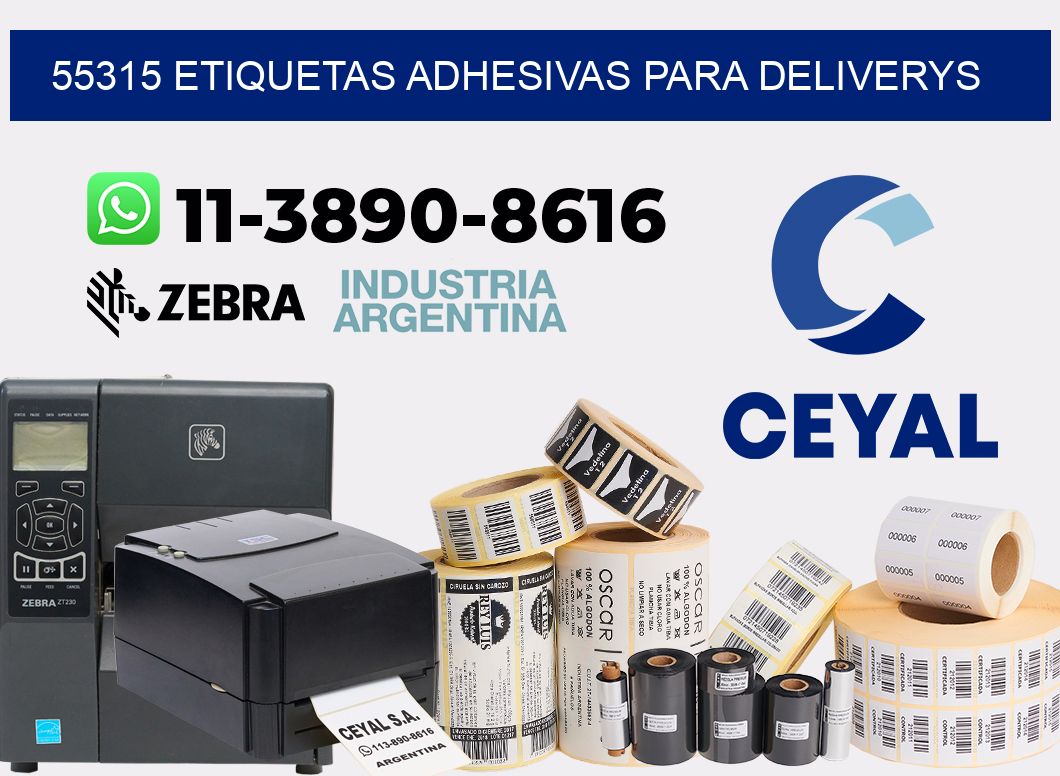 55315 etiquetas adhesivas para deliverys