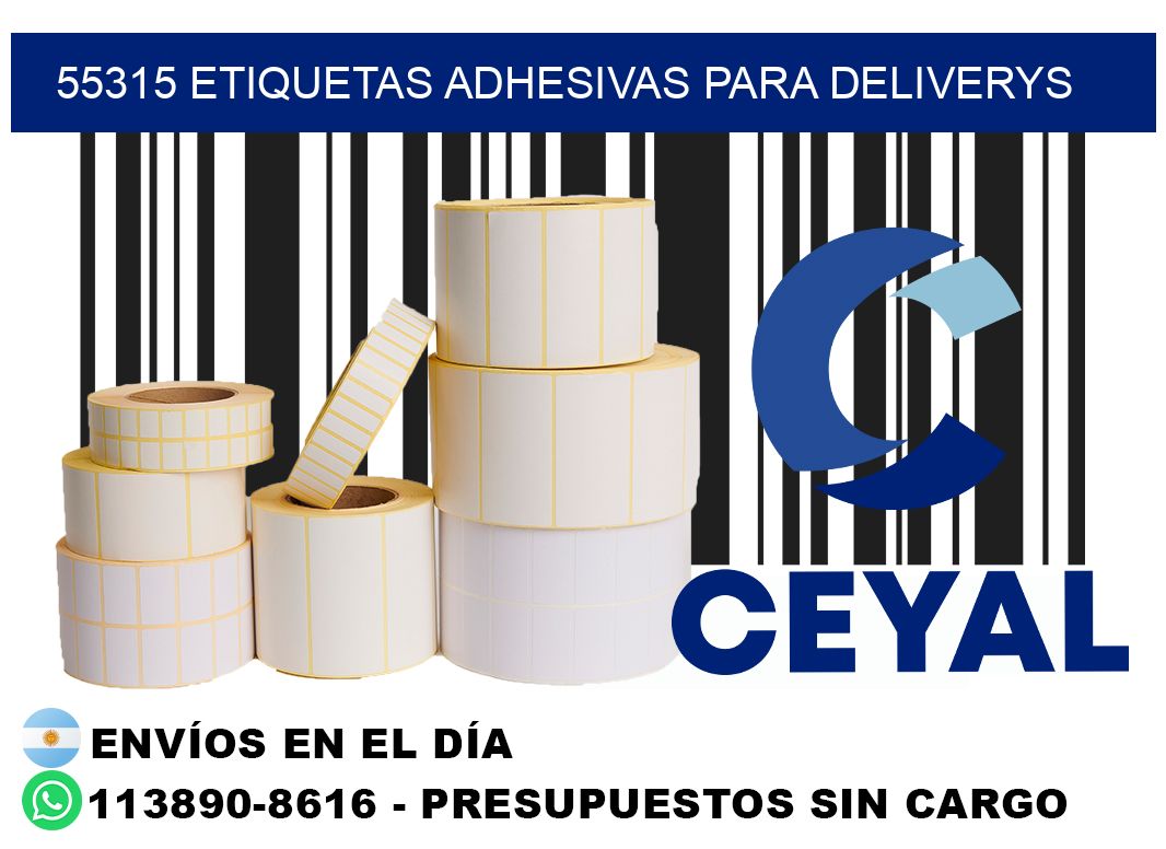 55315 etiquetas adhesivas para deliverys