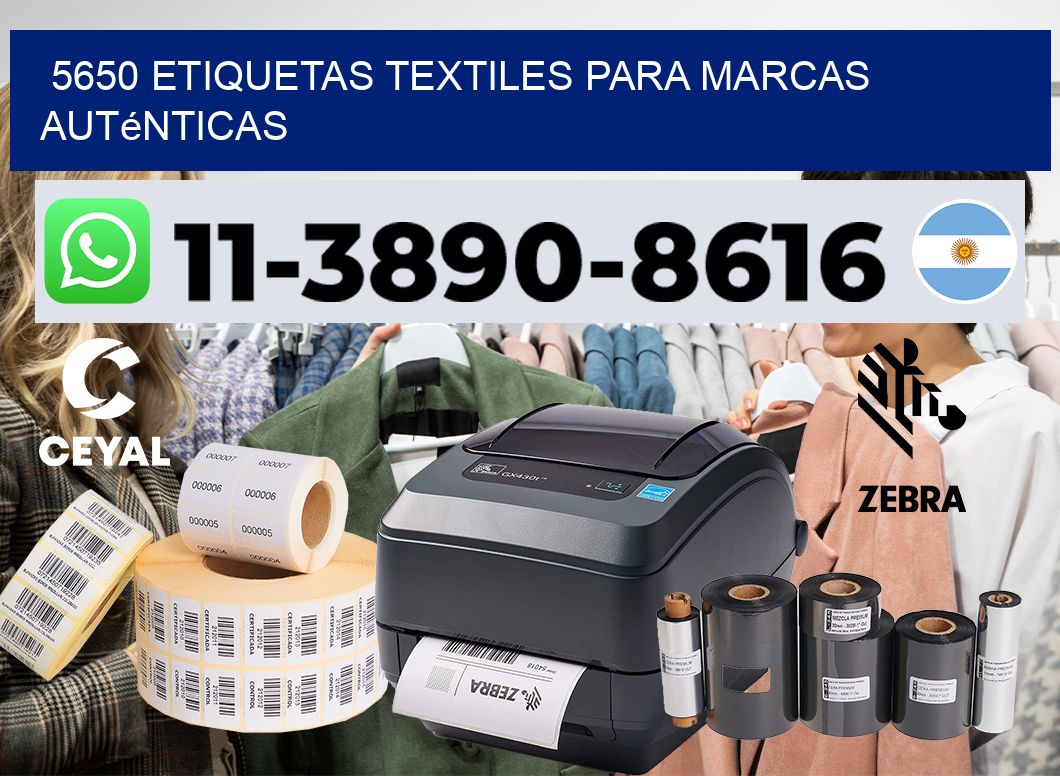 5650 Etiquetas textiles para marcas auténticas