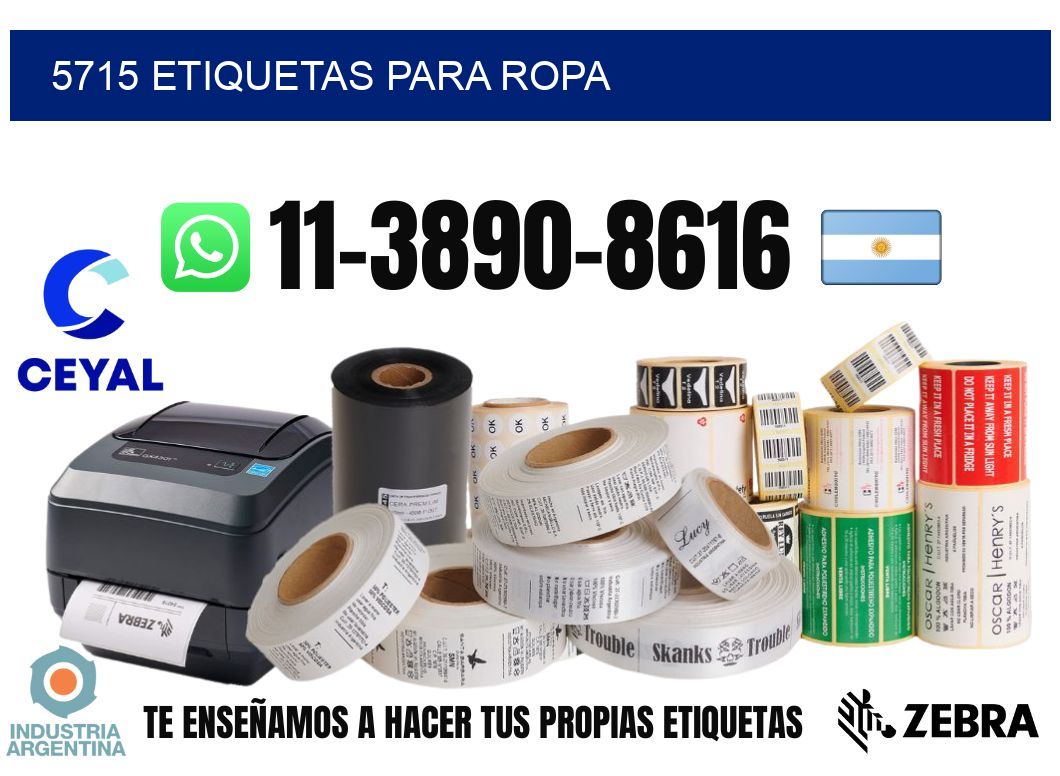 5715 etiquetas para ropa