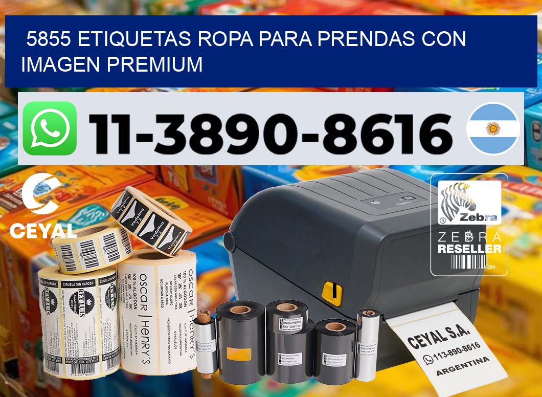 5855 Etiquetas ropa para prendas con imagen premium