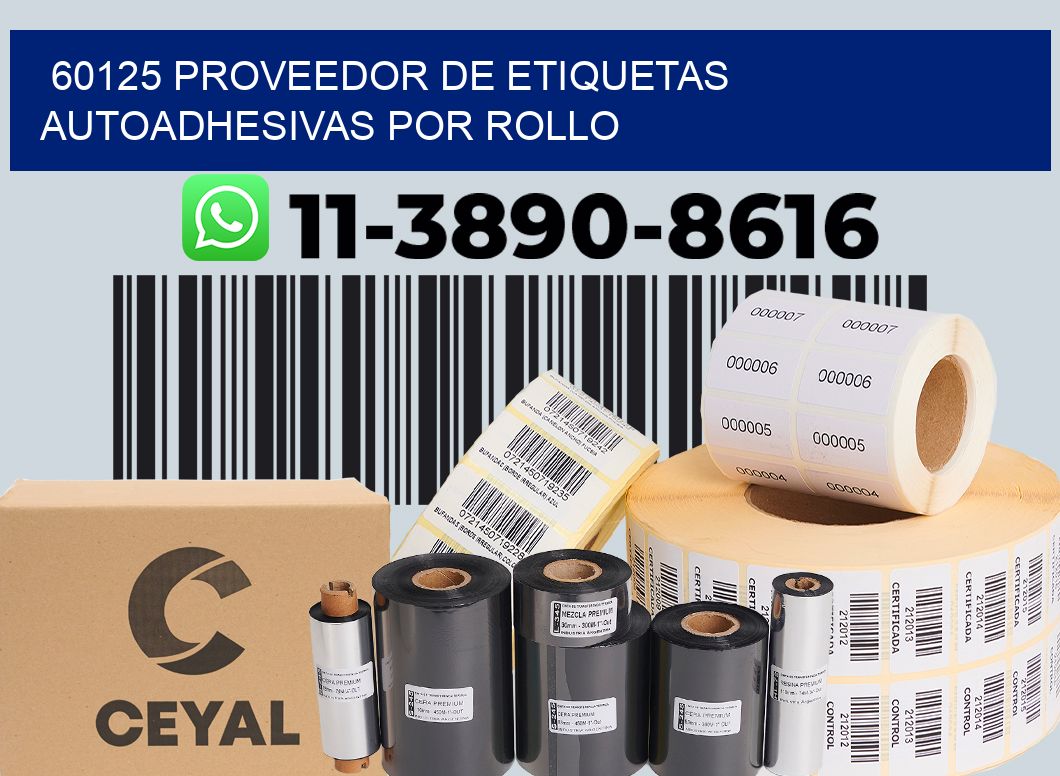 60125 proveedor de etiquetas autoadhesivas por rollo