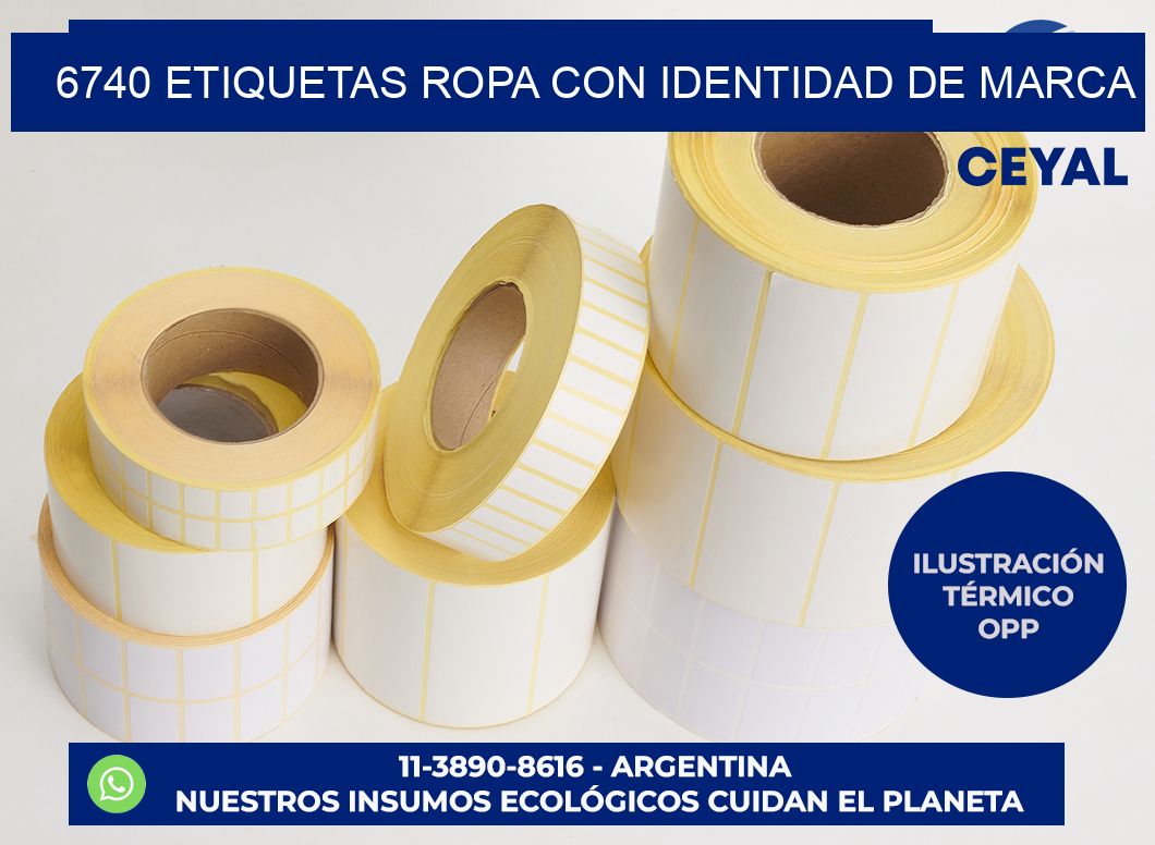 6740 Etiquetas ropa con identidad de marca