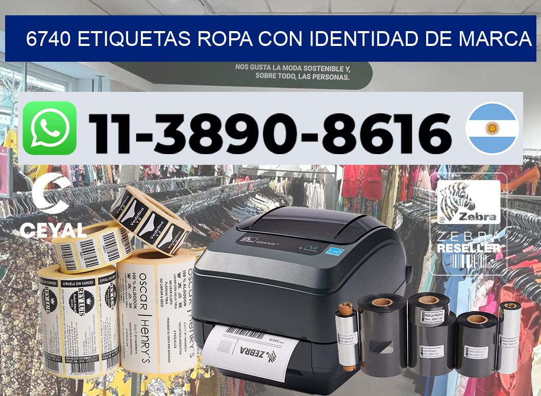 6740 Etiquetas ropa con identidad de marca