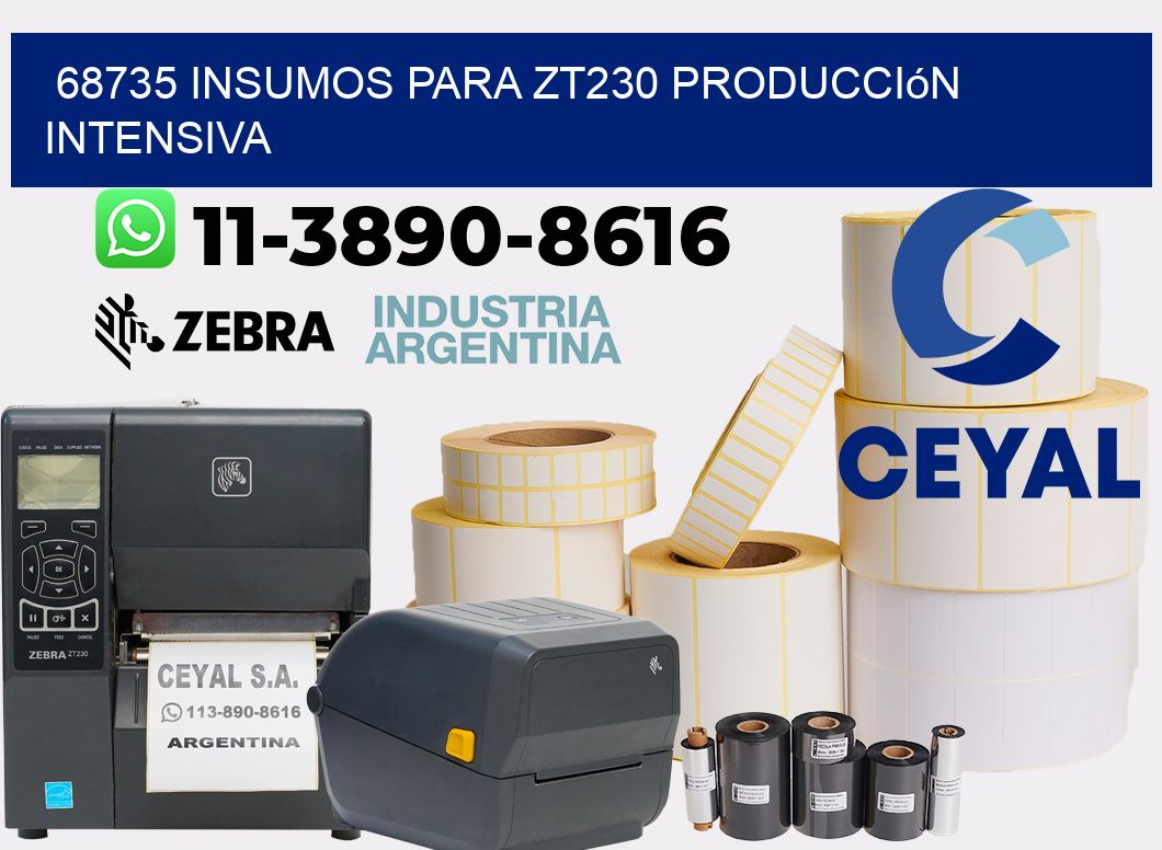 68735 insumos para zt230 producción intensiva