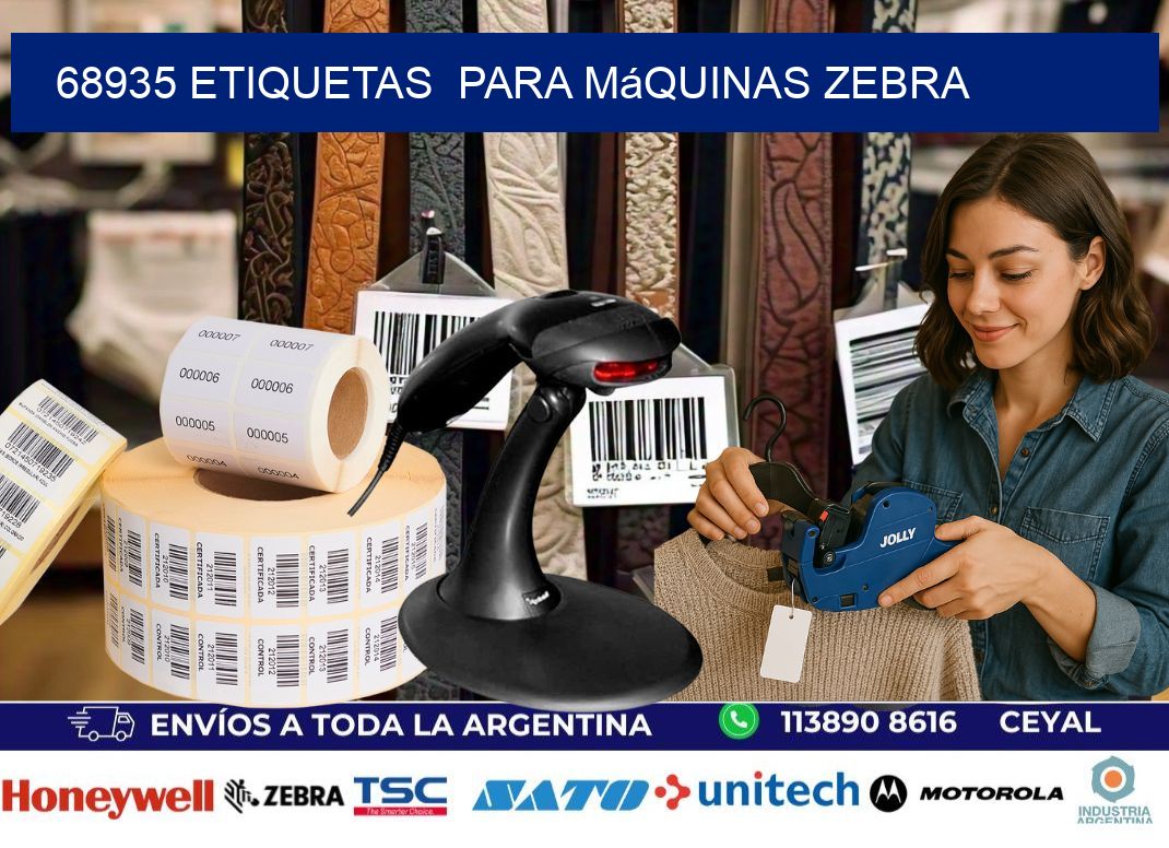 68935 etiquetas para máquinas Zebra