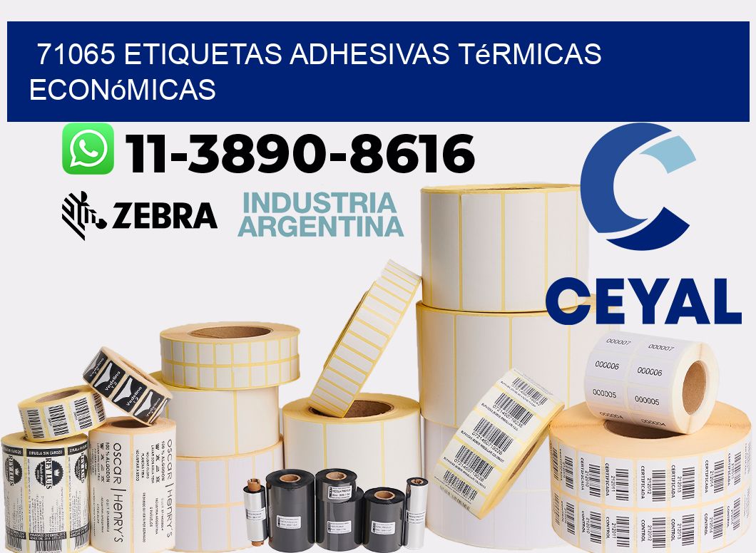 71065 etiquetas adhesivas térmicas económicas