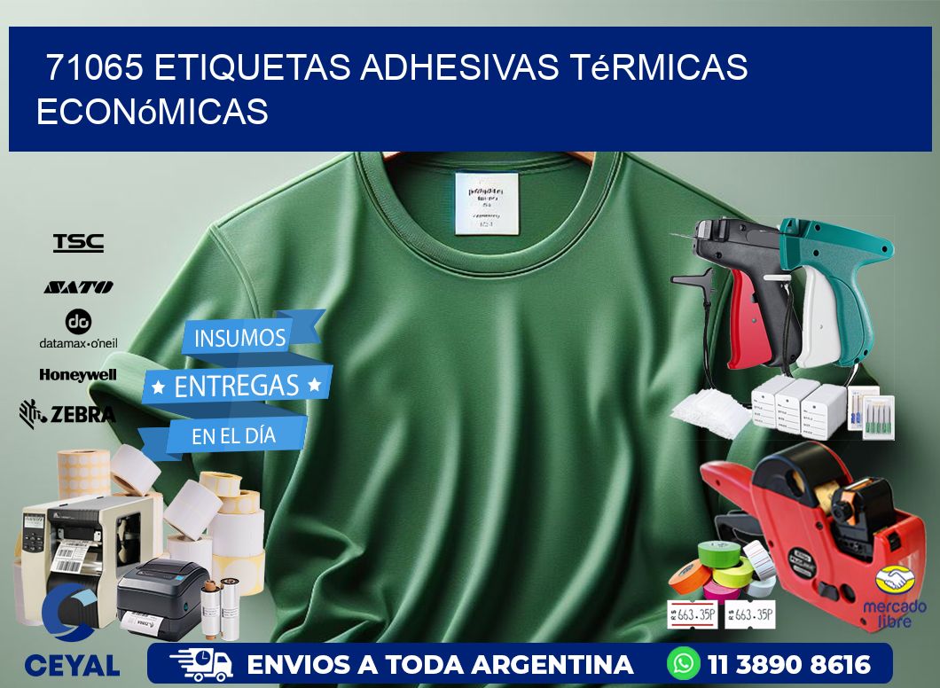 71065 etiquetas adhesivas térmicas económicas