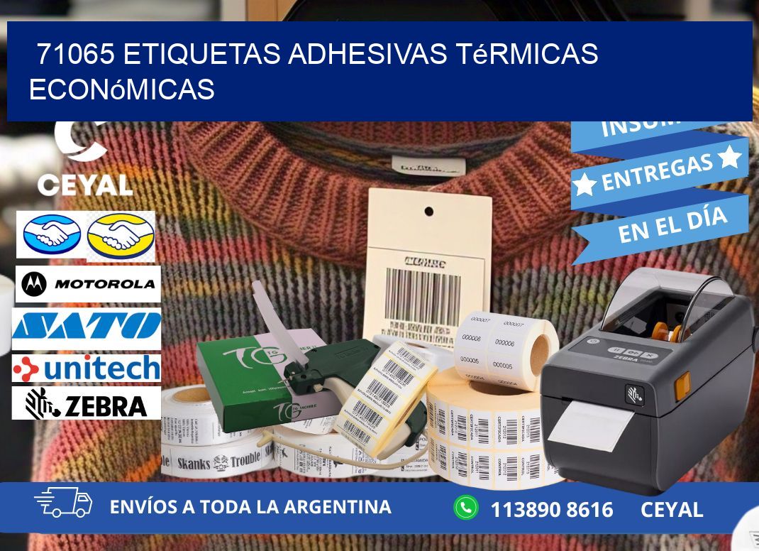 71065 etiquetas adhesivas térmicas económicas
